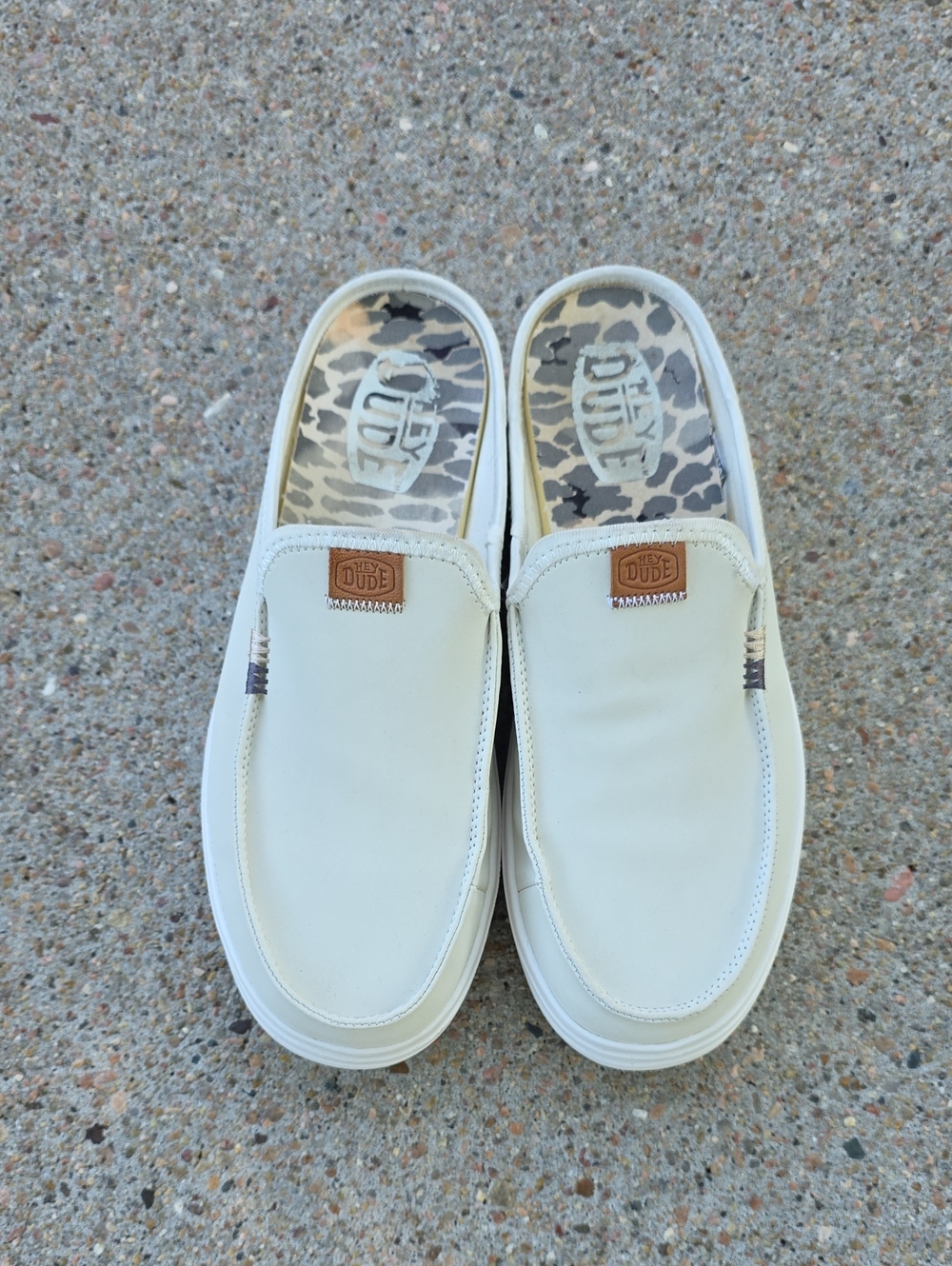 Hey Dude Austin Leather Lift Lightweight Platform Mule Casual Slip-On Shoes - Picture 2 of 11